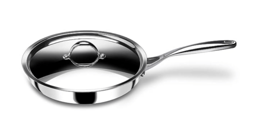 Stahl Triply Stainless Steel Pan | Stainless Steel Frying Pan with Lid | Fry Pan with Induction Base| Artisan 4424, Dia 24 cm, 1.8L - Image 2
